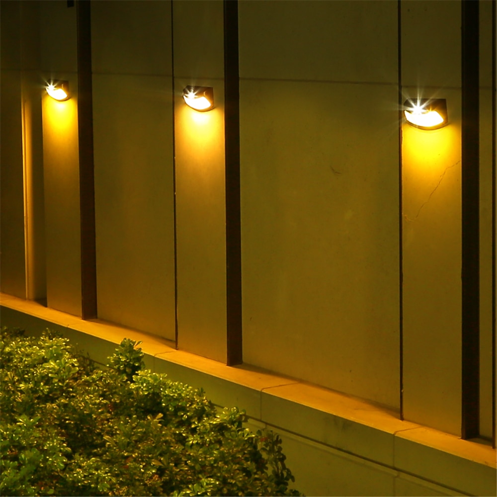 solcellevegglys led gjerdelys utendørs vanntett ip65 solcellelys dekor for bakgård terrasse trinn vegg hage hage 2026 - $33.99 –P6