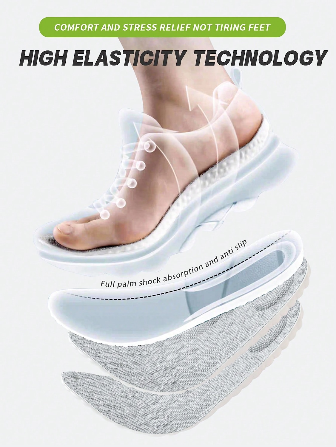 comfortabele schoeninlegzolen met hoogteverhoging – verkrijgbaar in de maten 1,5 cm, 2,5 cm en 3,5 cm – zachte dempende binnenzolen voor sneakers, laarzen en alledaags schoeisel 2025 - $11.99 –P1