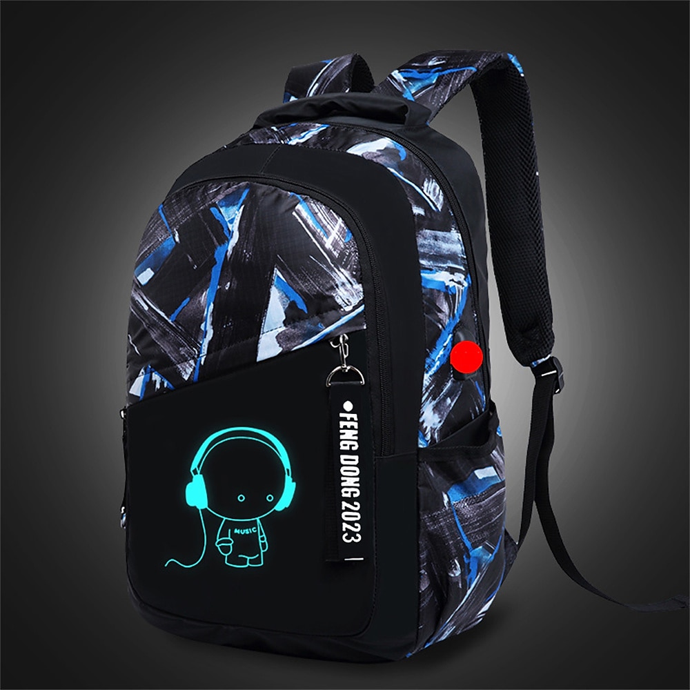 Mochila de escuela para adolescentes y niños, mochila con puerto de carga  USB.