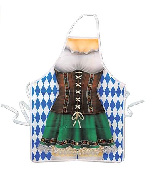 Pivo Oktoberfest Kostým Zástěra Dámské šaty Lederhosen Oktoberfest / pivo Bavorský Bavorský pár Bavorský Mnichov Wiesn Louky Pánské Dámské Tradiční Styl Tkanina Zástěra 2025 - $13.99 –P12