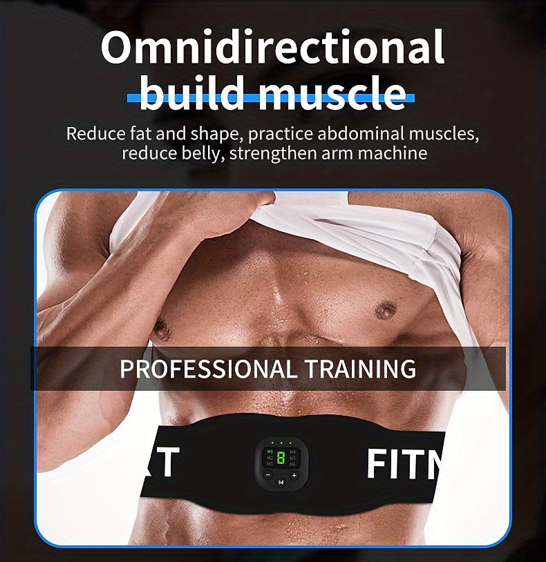 1 Set Abdominal Muscle Stimulator Muscle Toner Portable Electric EMS Muscle Trainer Intelligent Wireless Fitness Device For Men And Women Abdominal Home Office Exercise Abdominal Muscle Exerciser 2026 - $25.99 –P4