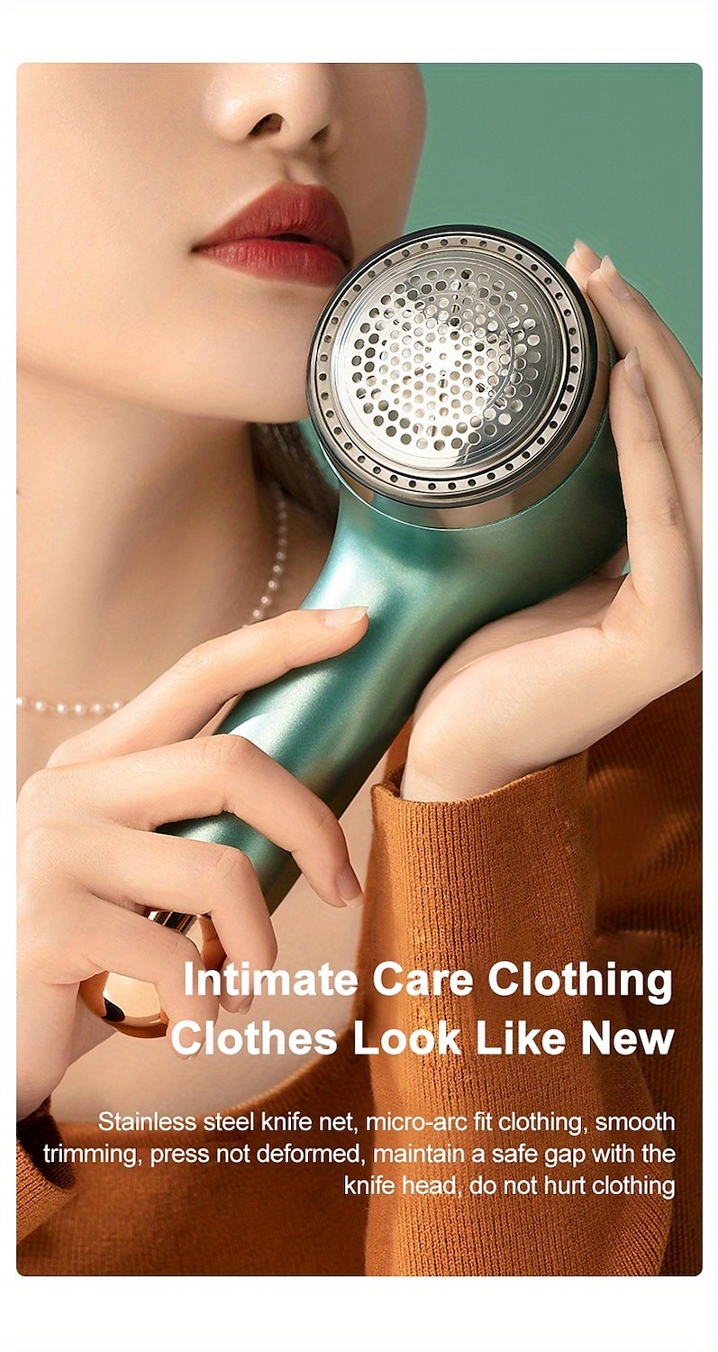Fabric Sweater Shavers To Remove Pilling Electric Lint Remover Rechargeable With 6-Leaf Blades And Lint Rollers USB Fabric Shaver Fuzz Remover Fabric Pill Shaver For Sweater Couch Clothes Carpet 2025 - $23.99 –P8