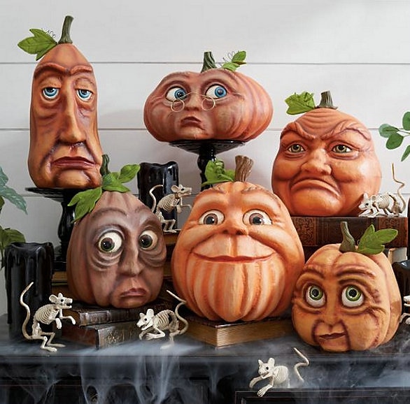 Halloween Decoration Courtyard Decoration Halloween Monster Combinations Pumpkin Venue Layout Props Pumpkin Bar Expressive Pumpkin Statue 2025 - $20.99 –P2