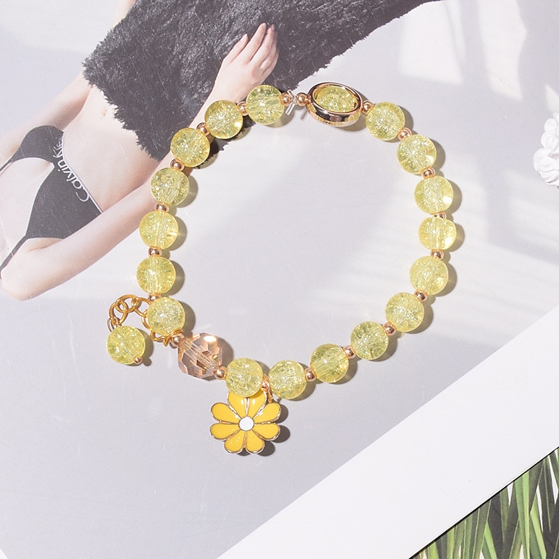 Bracelet de perles Femme Classique Fleur Mode Le style mignon Personnalisé Elégant Bracelet Bijoux Blanche Jaune Rose Claire Rond pour Soirée sport Vacances Rendez-vous Festival de 2025 ? $7.49 –P2