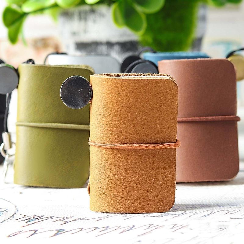 Leder Notizbuch Rein A7 2.9×4.1 Zoll Retro Leder Weiche Abdeckung Tragbar 64 Seiten Notizbuch für Der Reisende Schüler 2025 - $7.99 –P14