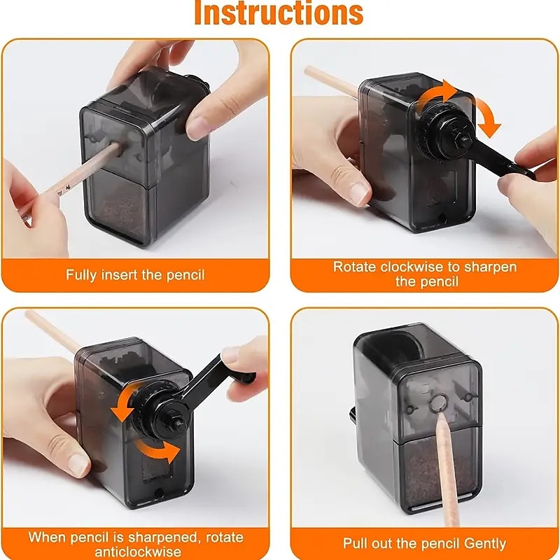 Manual Pencil Sharpener - Stronger Helical Blade for Fast Sharpening of Colored/Art Pencils - Perfect for Kids School Classroom Home & Artists 2025 - $13.99 –P9
