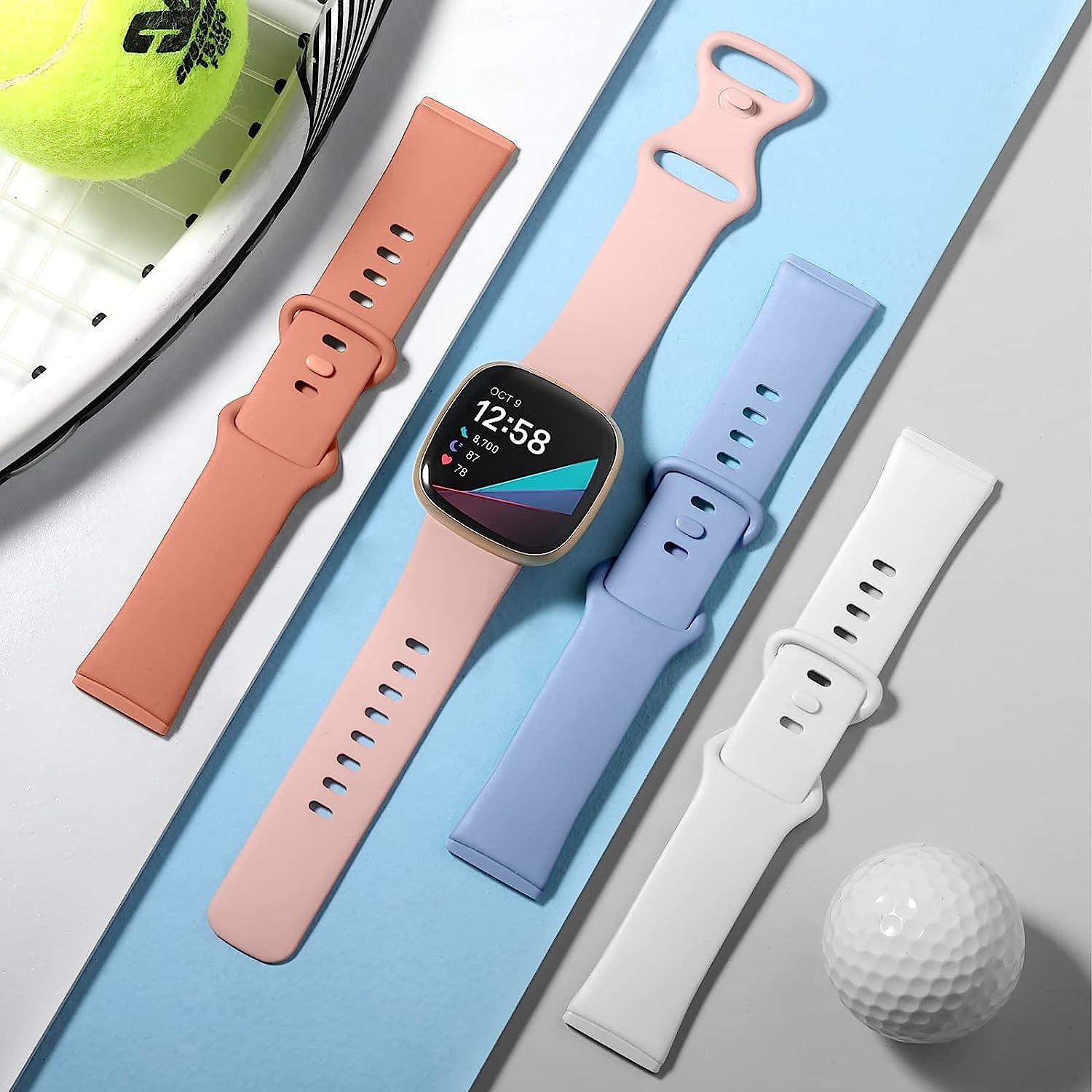4 pezzi Cinturino intelligente Compatibile con Fitbit Versa 4 Sense 2 Versa 3 Sense Silicone Orologio intelligente Cinghia Regolabili Donne Uomini Cinturino sportivo Sostituzione Polsino del 2025 a $20.99 –P8