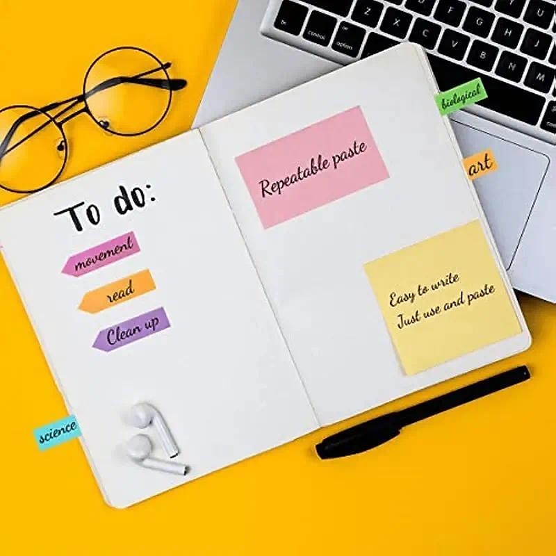 2000 Pages Multicolor Sticky Note Set, Color Memo Pads With Leather Packing Box, Colored Divider Self-Stick Notes Pads Bundle With Calendar 2023 For Office School Home, Back to School Gift 2025 - $19.99 –P6