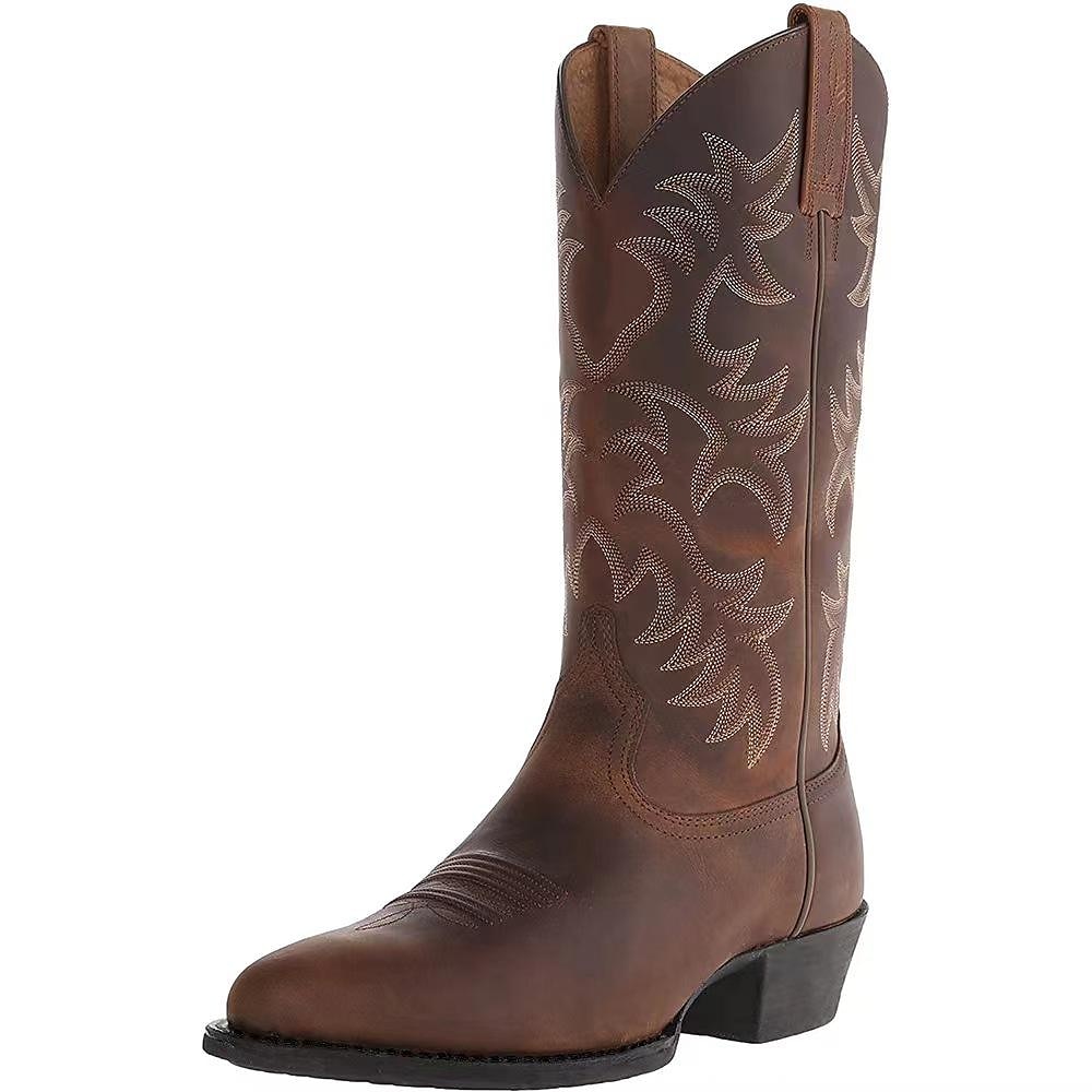 Retro / vintage Hipisowskie 1970 Obuwie But zachodni Hipisowskie West Cowboy Żakard Solidne kolory Męskie Karnawał Bal maskowy Urlop Impreza / Wieczór Na co dzień Dla dorosłych Obuwie Na każdy sezon 2025 - $60.99 –P3
