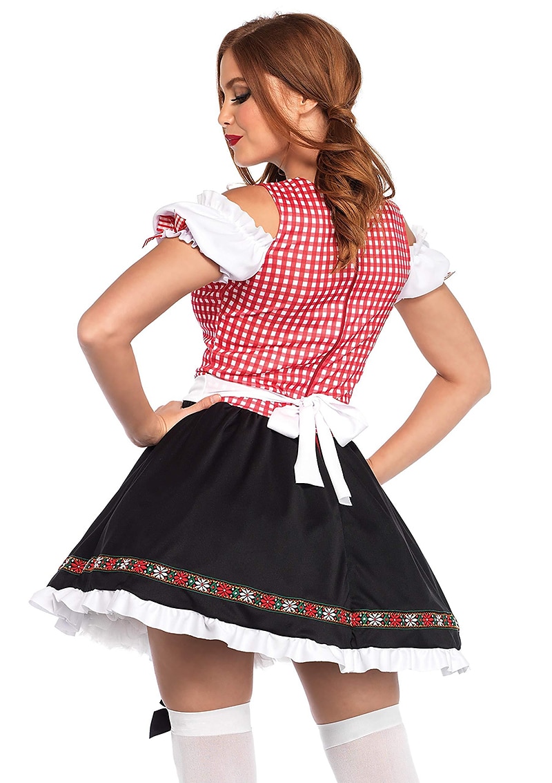 Oktoberfest dirndl Trachtenkleader Dirndl pusero Oktoberfest / Olut baijerilainen Saksa München Niityt Naisten Perinteinen tyyli kangas Leninki Esiliina 2025 - $44.99 –P4