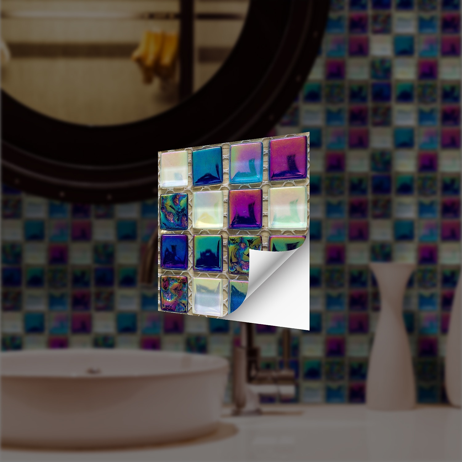 10 buc. autocolant mozaic de faianta decor impermeabil pentru perete baie autocolant autocolant de perete rezistent la ulei de bucătărie 10*10 cm 2025 - $10.99 –P7