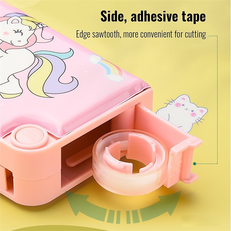Multifunction Deformed Pencil Case Cute Cartoon Stationery Storage Box Pen Organizer with Scissor, Eraser, Sharpener, Ruler, Tape and Schedule For Girls Boys Kids Student School Supplies Gifts 2025 - $17.99 –P6