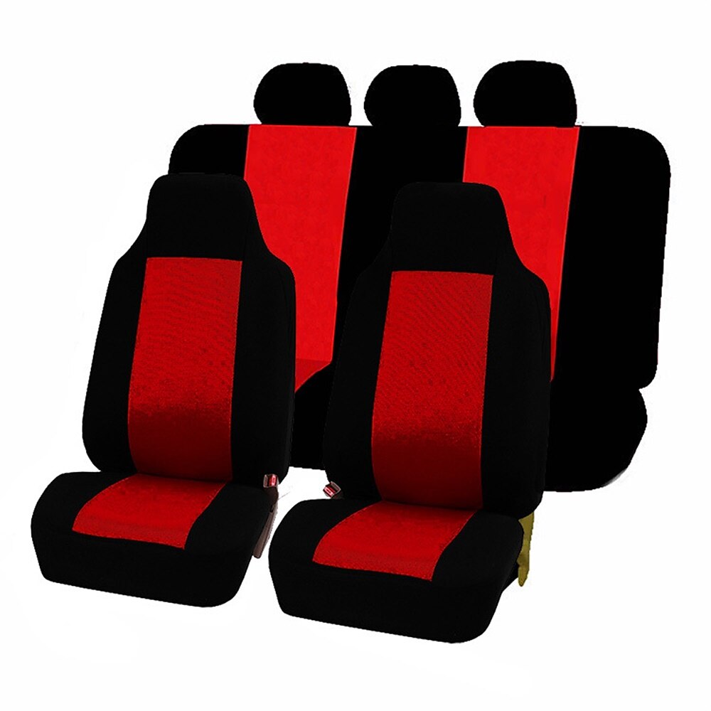 Starfire Universal-Autositzbezug-Set aus Polyester, passend für die meisten Autos, einfarbiger Stoff, zweifarbig, stilvolles Autozubehör, Sitzschutz 2025 - $26.99 –P2