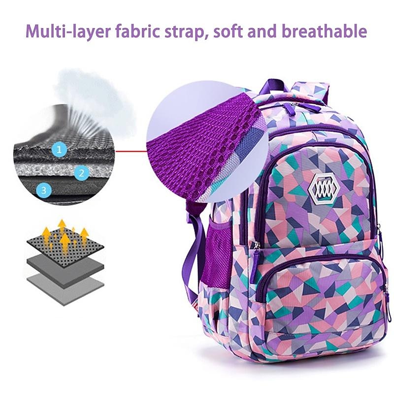 School Backpack Bookbag Multicolor for Student Boys Girls Multi-function Wear-Resistant Large Capacity Nylon School Bag Back Pack Satchel 21.5 inch 2026 - $33.99 –P5