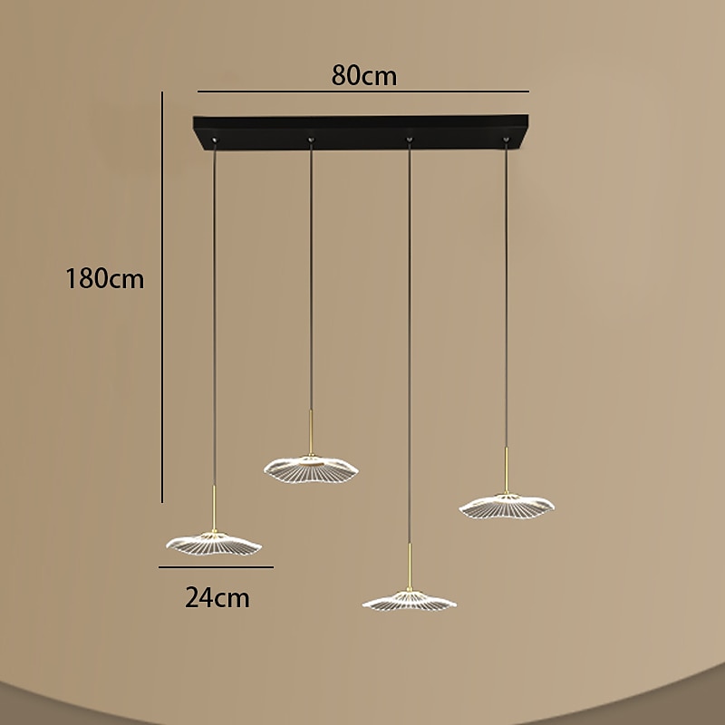 lampada a sospensione a soffitto 3/4/5/6 testa moderna creativa foglia di loto ufficio reception lampadario luce lusso bar reception tavolo da pranzo illuminazione 110-240v del 2025 a $257.89 –P2