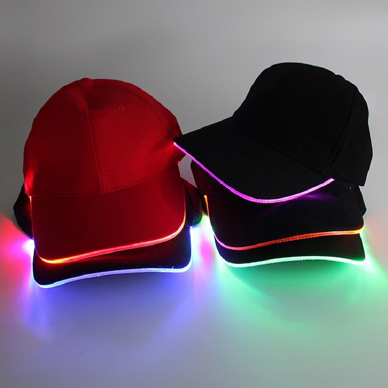led lichtgevende hoed lichtgevende baseballpet outdoor zonneklep zonnebrandcrème pet lichtgevende pet 2025 - $13.99 –P4