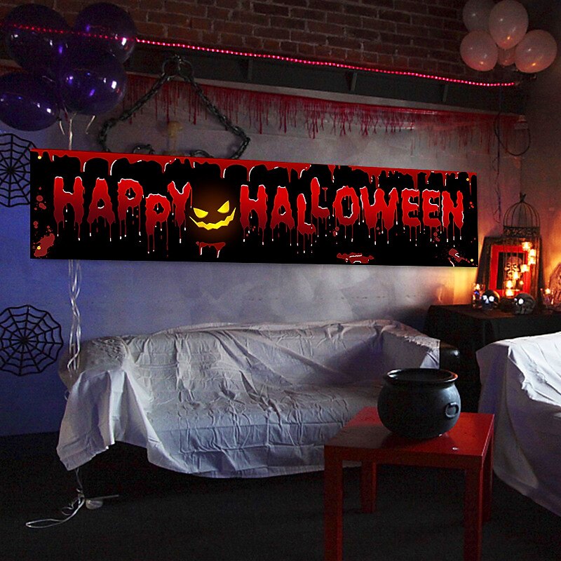 Halloween-Horror-Dekoset Mit Blutigem Banner – 20-teilig, Für Gruselige Partys & Spukhaus-Dekoration