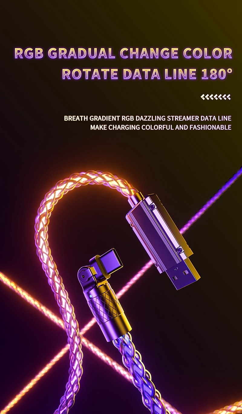 1 упаковка USB-кабель типа C Кабель молнии 100 Вт 3,3 фута USB-A к USB-C USB A к молнии USB A к микро B 6 A Быстрая зарядка Прочный Поворот на 360° Назначение Macbook iPad Samsung 2025 - $3.99 –P2