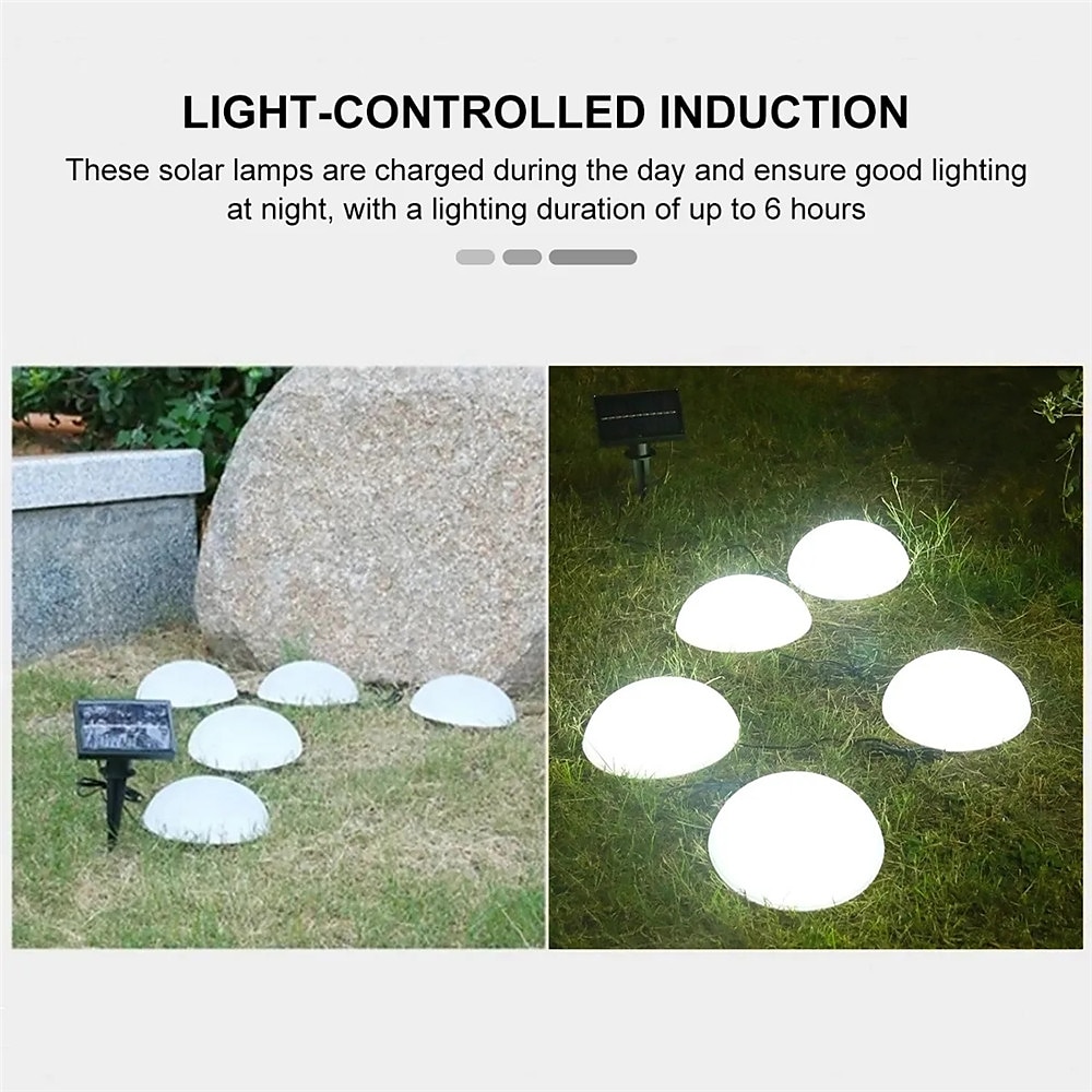 LED Solar Lawn 5-in-1 Led Solar Lights Hemisphere Solar Garden Yard Light Waterproof Outdoor for Pathway Villa Ground Landscape 2026 - $43.99 –P4