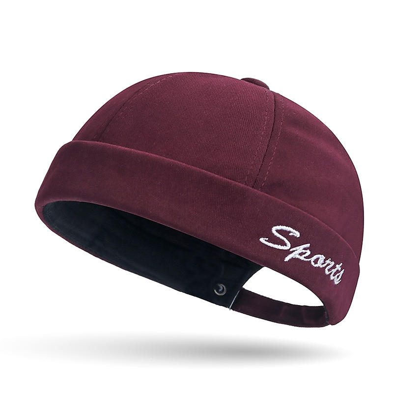 Unisex Mössa Docker Cap Brättelösa hattar Svart Rubinrött Polyester Mode Ledigt Minimalism Utomhus Semester Slät Justerbara Mode 2025 - $11.49 –P3