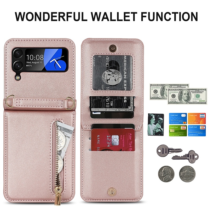 Phone Case For Samsung Galaxy Z Flip 5 Z Flip 4 Z Flip 3 Handbag Purse