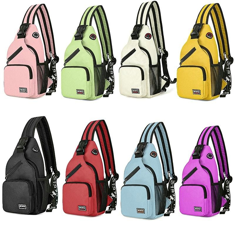 1ks crossbody batoh náprsní taška s otvorem pro sluchátka cestovní batoh multifunkční batohy školní taška na záda, dárek do školy 2025 - $11.99 –P2