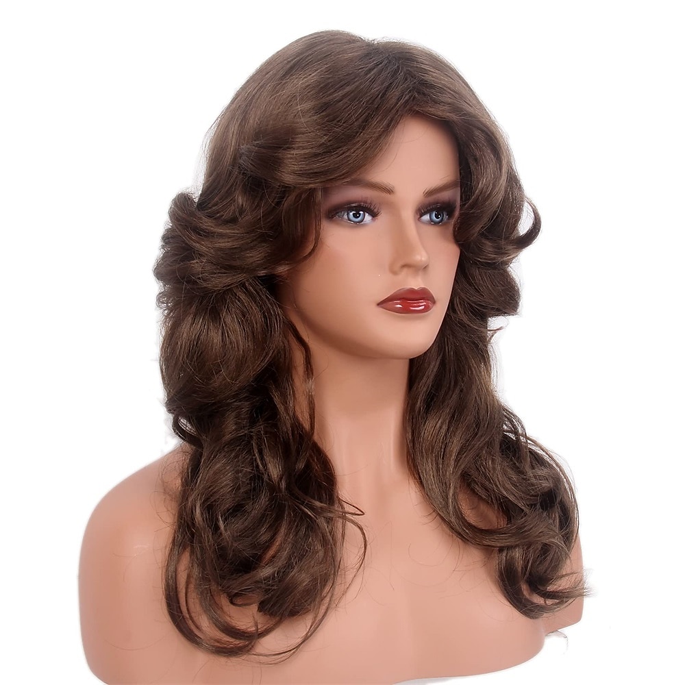 70-tals brun blond disco-peruk Farrah Fawcett-peruker för kvinnor naturlig syntetisk fullperuk vintage cosplay kostymhårperuk Halloween-peruker 2025 - $26.99 –P8