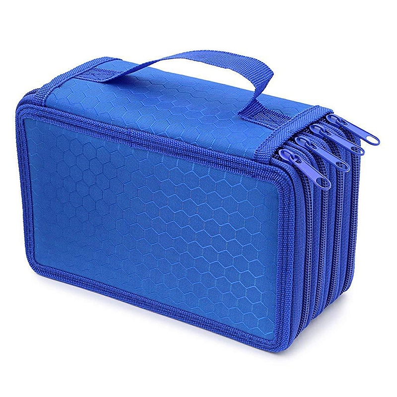 Astuccio per matite con 72 scomparti pratico astuccio per matite con cerniera multistrato oxford di grande capacità per penne colorate, matite colorate, penne per acquerelli, pennelli per trucco, del 2025 a $14.99 –P9