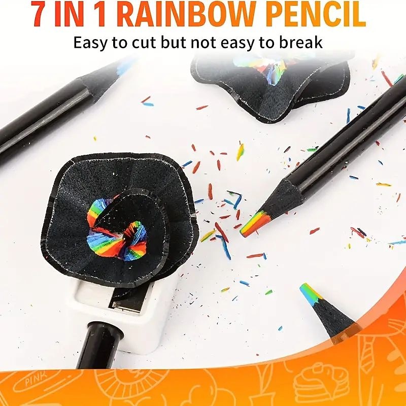 8pcs lápis de cor do arco-íris 7 cores em 1 lápis de cor do arco-íris presente para crianças. adequado para escolas, professores, alunos, crianças, para esboçar, rabiscar, colorir, pintar de 2025 por $12.49 –P5