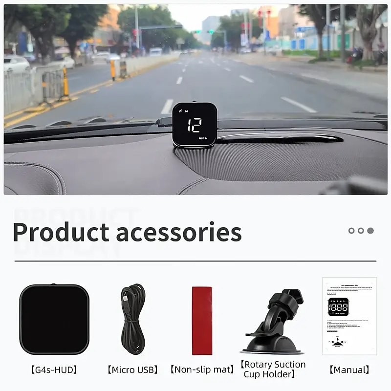 Digital GPS Speedometer Car HUD Heads Up Display with Digital Speed in MPH KPH Compass Driving Direction Fatigue Driving Reminder Overspeed Alarm Trip Meter 2025 - $52.99 –P2