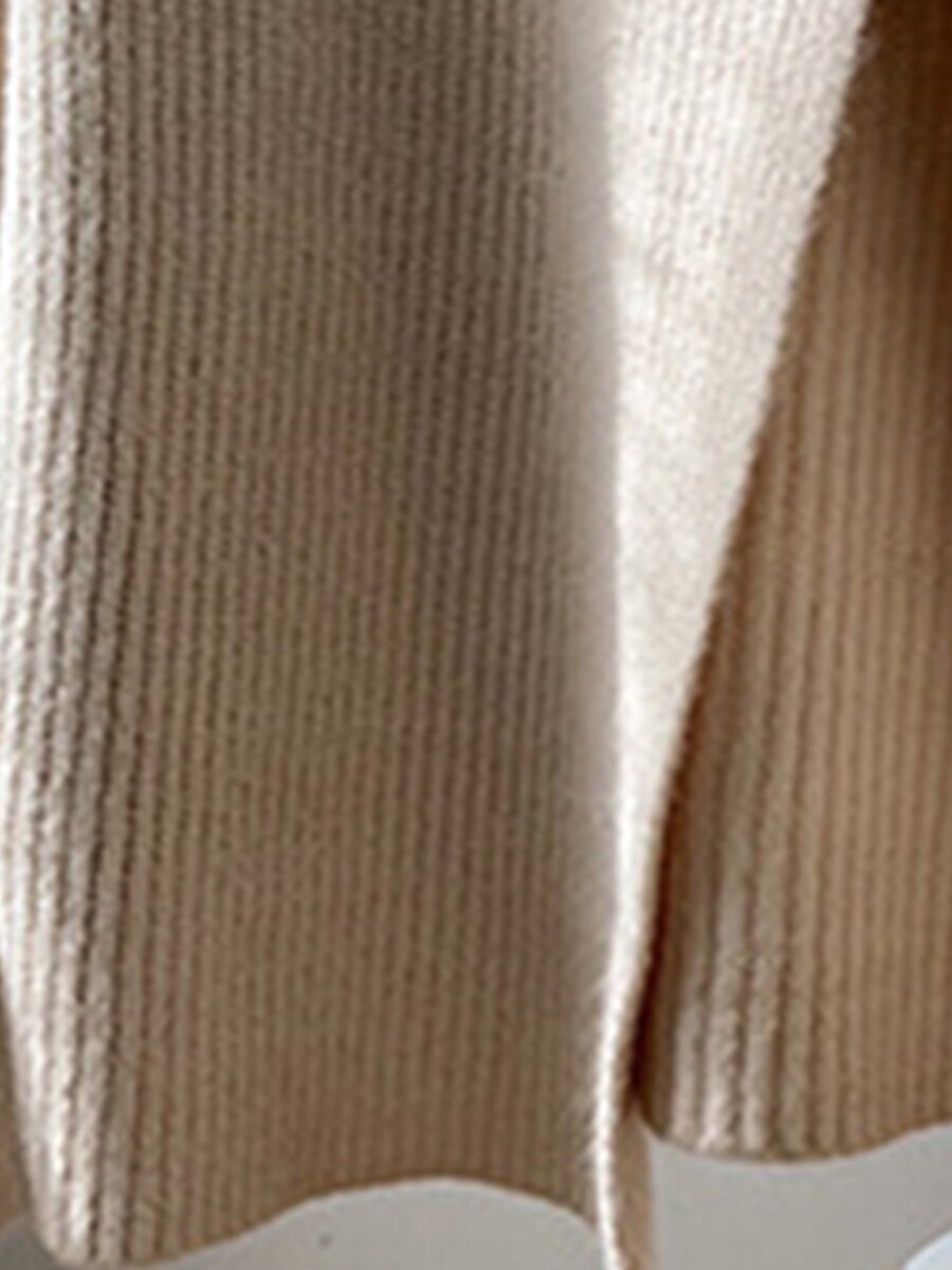 Women's Cardigan Sweater Crew Neck Ribbed Knit Polyester Button Summer Fall Daily Going out Weekend Stylish Casual Soft Long Sleeve Solid Color Khaki Beige Coffee One-Size 2023 - US $26.99 –P2