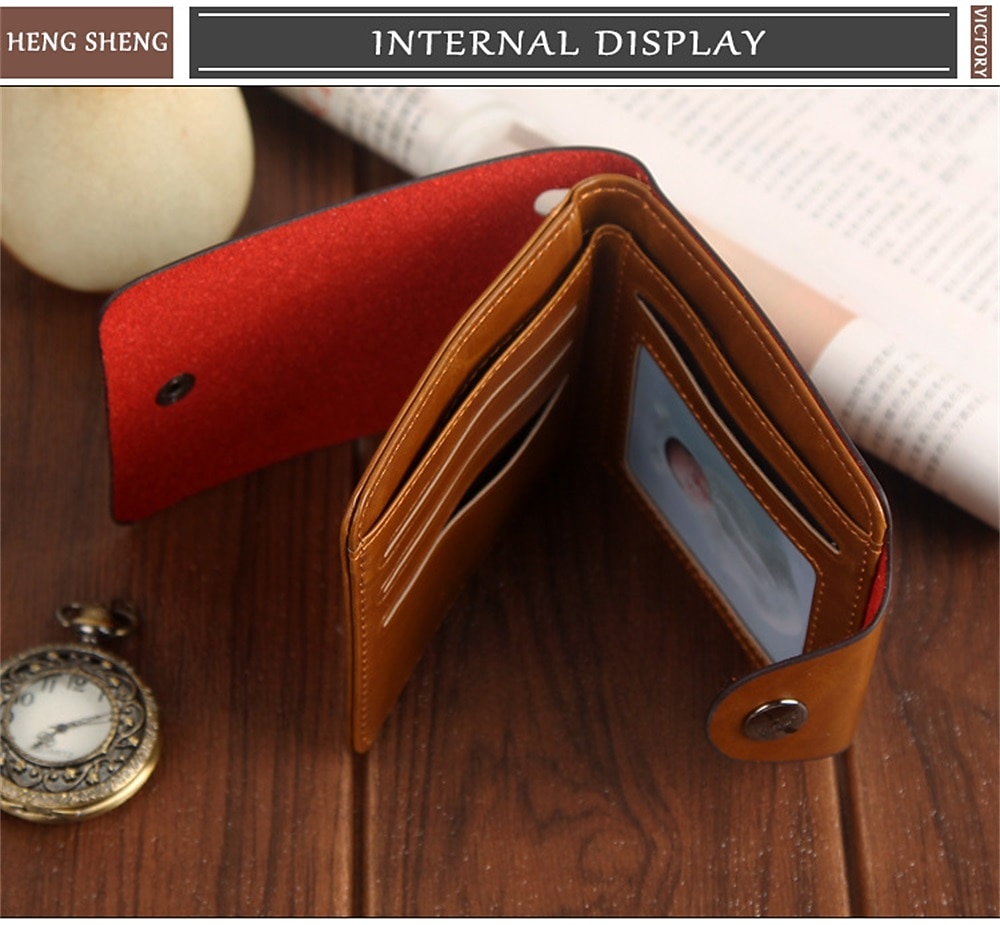 Классический кожаный кошелек для мужчин и мальчиков держатель для кредитных удостоверений 2026 - $6.99 –P8