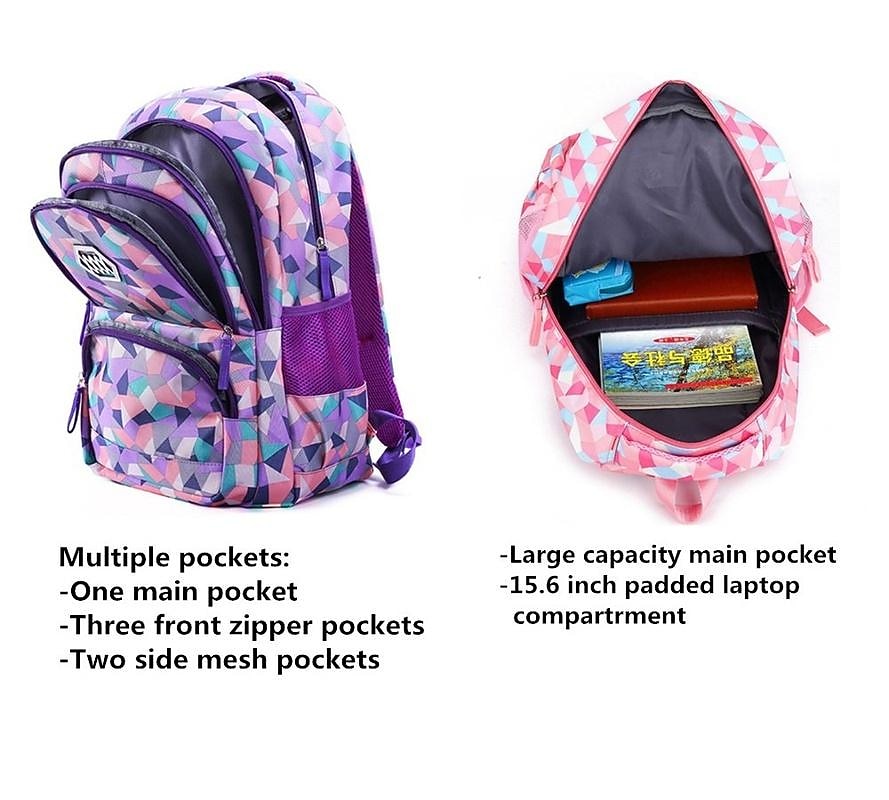 School Backpack Bookbag Multicolor for Student Boys Girls Multi-function Wear-Resistant Large Capacity Nylon School Bag Back Pack Satchel 21.5 inch 2026 - $33.99 –P4