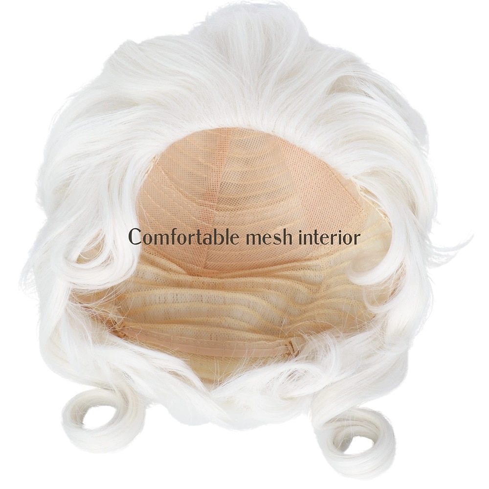Short Curly Platinum White Wig Victorian Wig Baroque 18th Century Wig Women Queen Carnival Cosplay Halloween Wigs 2025 - $21.99 –P7