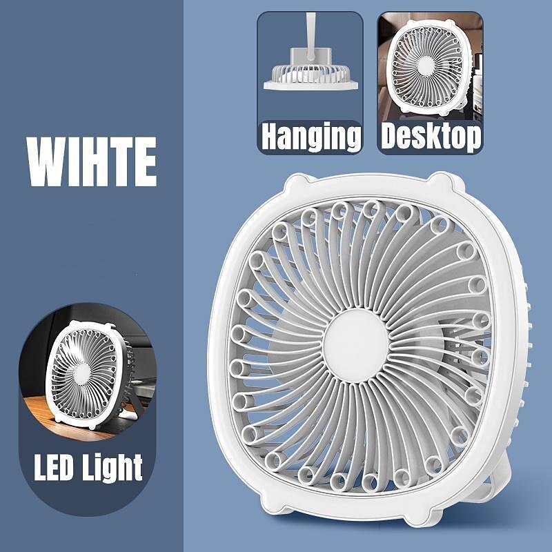 Mini Eight-Claw Clip Fan – USB Rechargeable Portable Luminous Fan, Hangable and Bendable Design with Three Wind Shields 2025 - $28.99 –P11