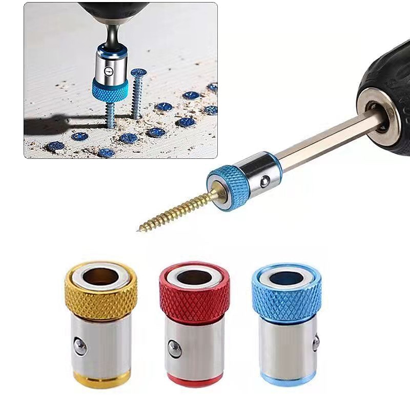 magneettirengas ristikkäinen ristipää ruuvimeisselin kärjen pidike 6,35 mm 1/4 universaali metalliseos korroosionesto vahva magnetointi sähkökäyttöinen käsityökalu 2025 - $10.99 –P1