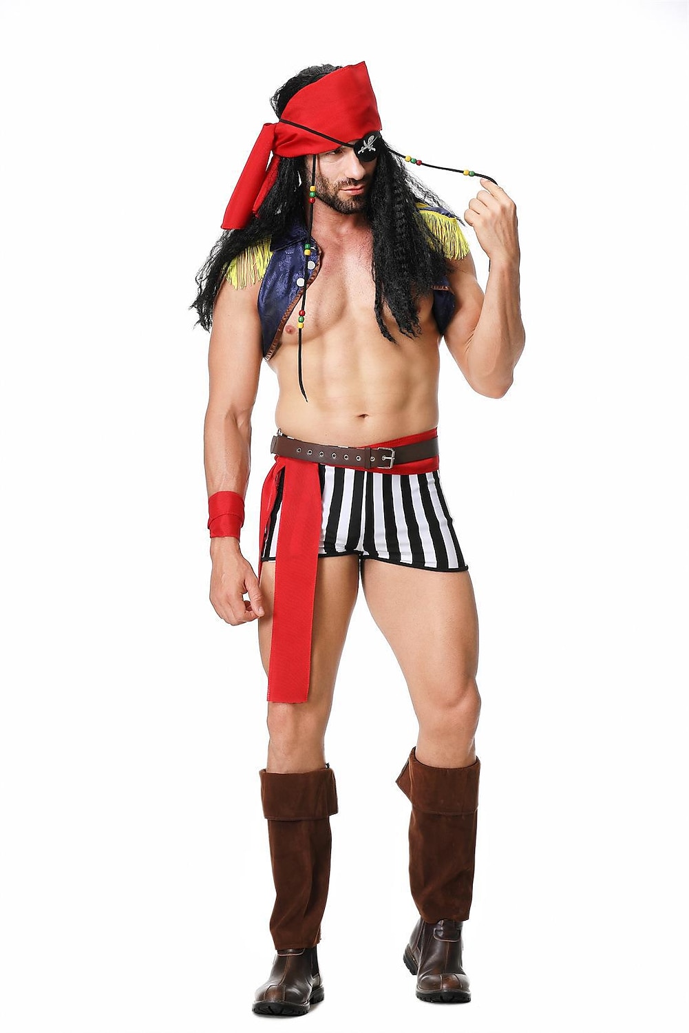 Couples Pirates of the Caribbean Halloween Group Couples Costumes Men's Women's Movie Cosplay Cosplay Costume Party Red Costume Halloween Carnival Masquerade 2025 - $48.99 –P15