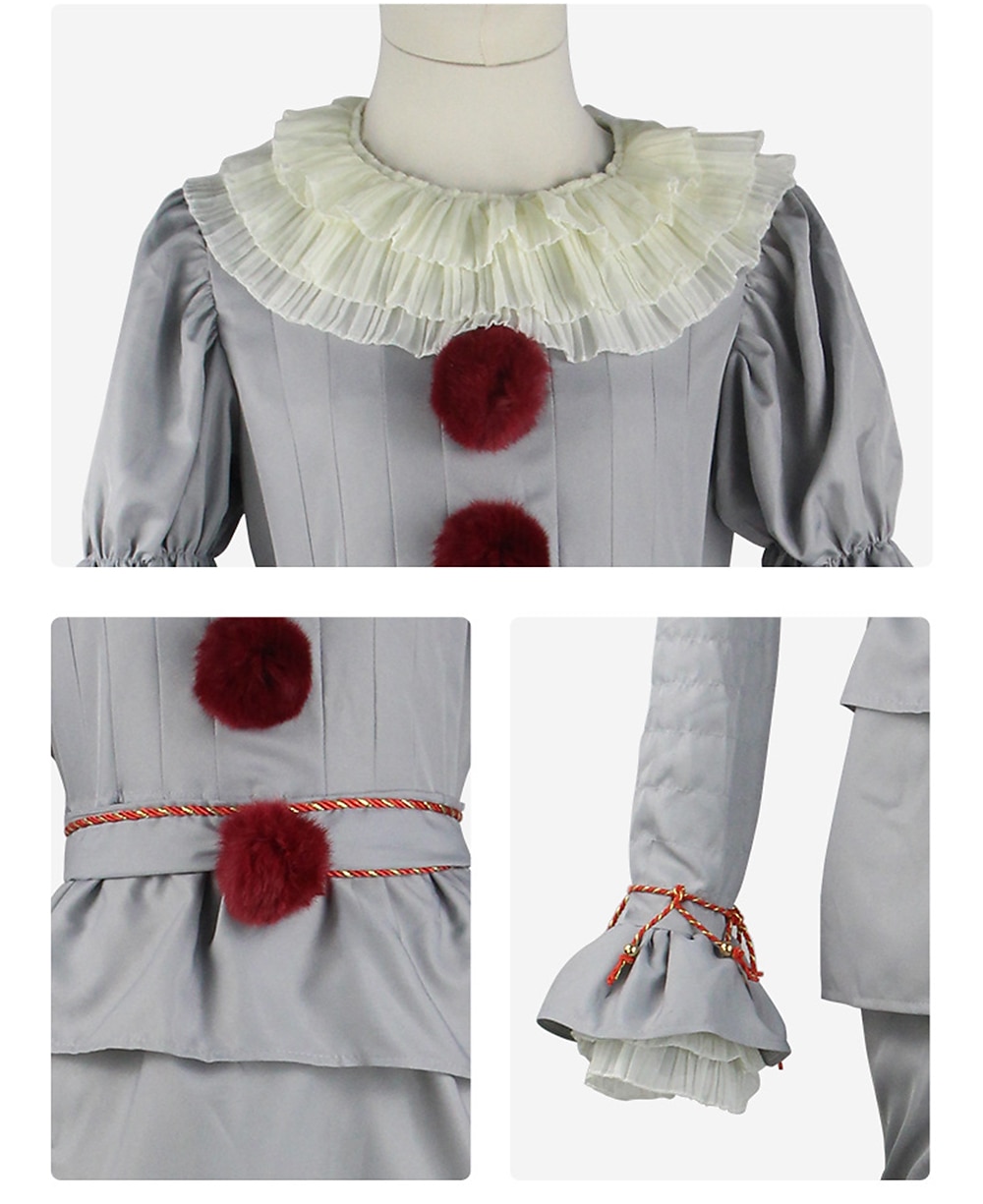 It Burlesque Clown Clown Pennywise Carnival Costume Cosplay Costume Party Costume Masquerade Kid's Adults' Men's Women's Boys Outfits Cosplay Performance Party Halloween Masquerade Mardi Gras Easy 2025 - $60.99 –P11
