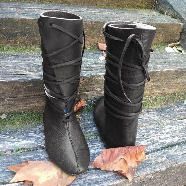 Medeltida kostymer Renässans Skor Platta jazzstövlar Pirat Krigare Riddare Viking Korsfarare Maskeradkläder Herr Unisex Keltiskt Pirat Halloween Maskerad Prestanda Fest / afton LARP Vuxna Skor 2026 - $93.99 –P8
