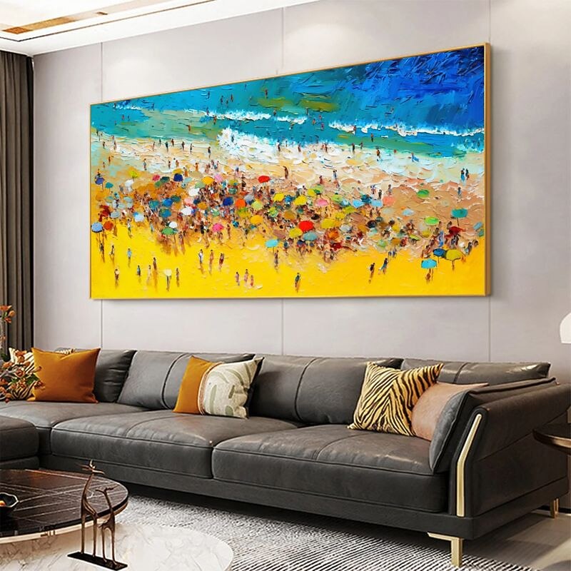 2025年 大人の塗り絵　壁飾り　自然　風景　風景画　海　ウォールデコ　アートパネル　ハング塗装油絵　アートフレーム　北欧風　絵画　油絵塗り絵　油絵風　壁デコ　手作り　ギフト　おしゃれ　インテリア　デザイン  コレクション – $77.99 –P1