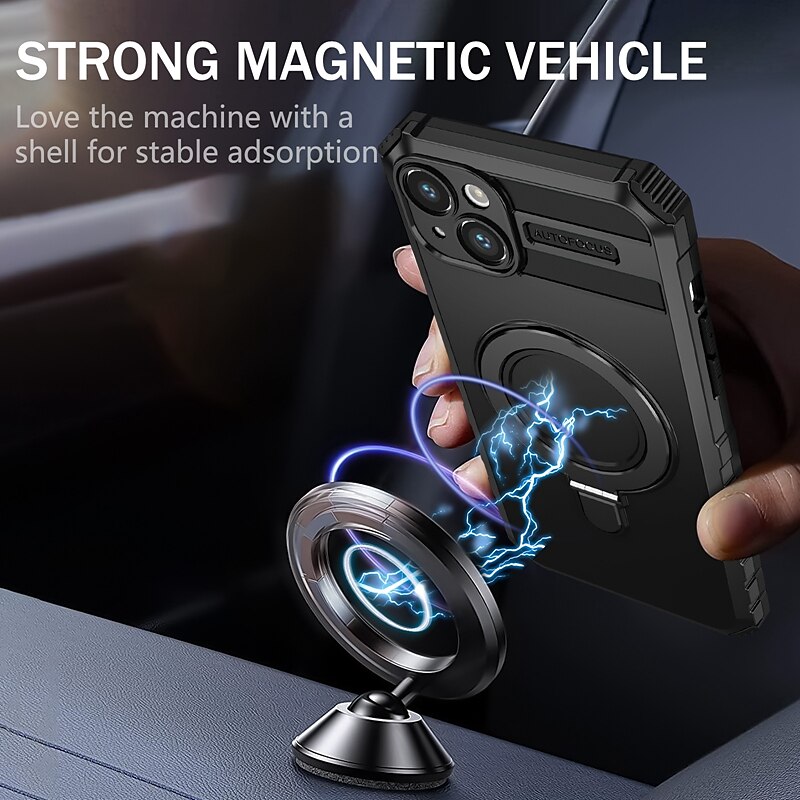 Phone Case For Apple iPhone 15 Pro Max Plus iPhone 15 Pro Max Plus 14 13 12 11 With Magsafe Bumper Frame Magnetic Support Wireless Charging Solid Colored Geometric Pattern Armor TPU PC 2023 - US $15.59 –P3