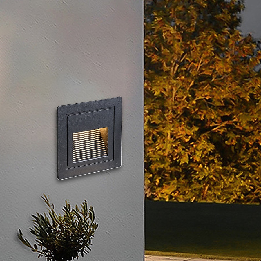 luci per gradini luci per scale a led per interni bianco caldo/bianco 3000k/6000k luci impermeabili ip65 per gradini, nero 110-240 v del 2025 a $16.49 –P13