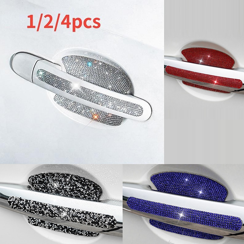 StarFire 1/2/4PCS Rhinestone Car Door Handle Stickers - Bling Car Accessories Crystal Glitter Door Handle Protector Stickers and Decals Scratch Safety Reflective Auto Sticker for Woman &amp Man 2026 - $11.99 –P1