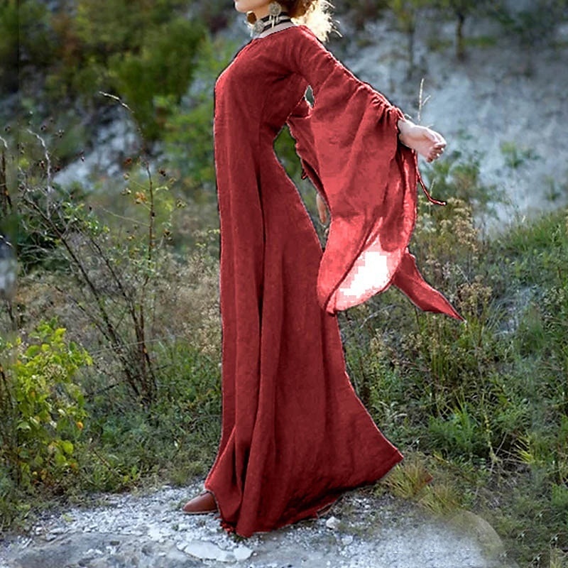 Μεσαίωνα Κοκτέιλ Φόρεμα Vintage Φόρεμα Μέχρι τον αστράγαλο Κοστούμι πάρτι Φόρεμα τουνίκ Ρεν Φερ Βίκινγκ Ξένος Ranger Γυναικεία Κέλτικα Φαντασία Απόκριες Μασκάρεμα Πάρτι / Βράδυ LARP Ρεν Φερ Ενηλίκων 2025 - $32.99 –P6