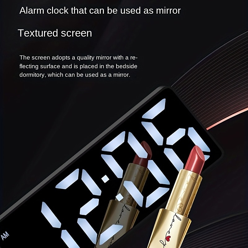 Digital Electronic Alarm Clock Large LED Alarm Clock With Temperature Display 12/24 Hours Snooze USB Plug Or AAA Power Supply Suitable For Bedroom And Living Room (No Batteries And Adapters) 2025 - $17.99 –P5