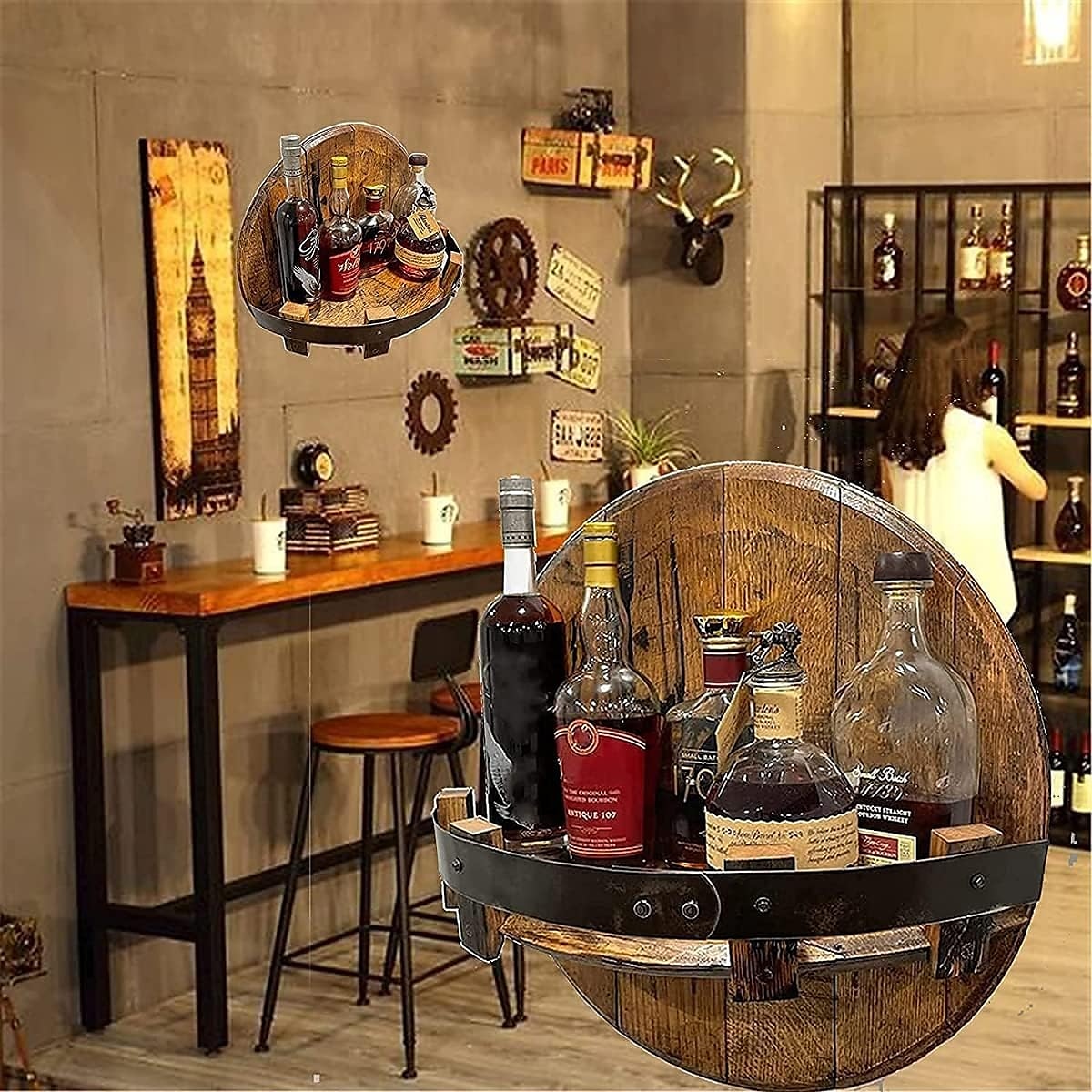 Wooden Wine Spirit Display Stand Console Item Storage Countertop Pendant Decorations 2025 - $38.99 –P1