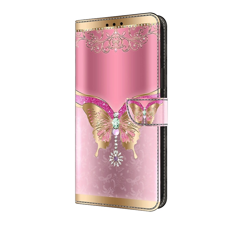 telefone Capinha Para iPhone 16 15 14 Pro Max Plus iPhone 13 12 11 Pro Max Mini Capa para Cartão Wallet Capa articulada Com Suporte Magnética Slot para cartão Borboleta Flor flor floral TPU Couro PU de 2025 por $15.99 –P11