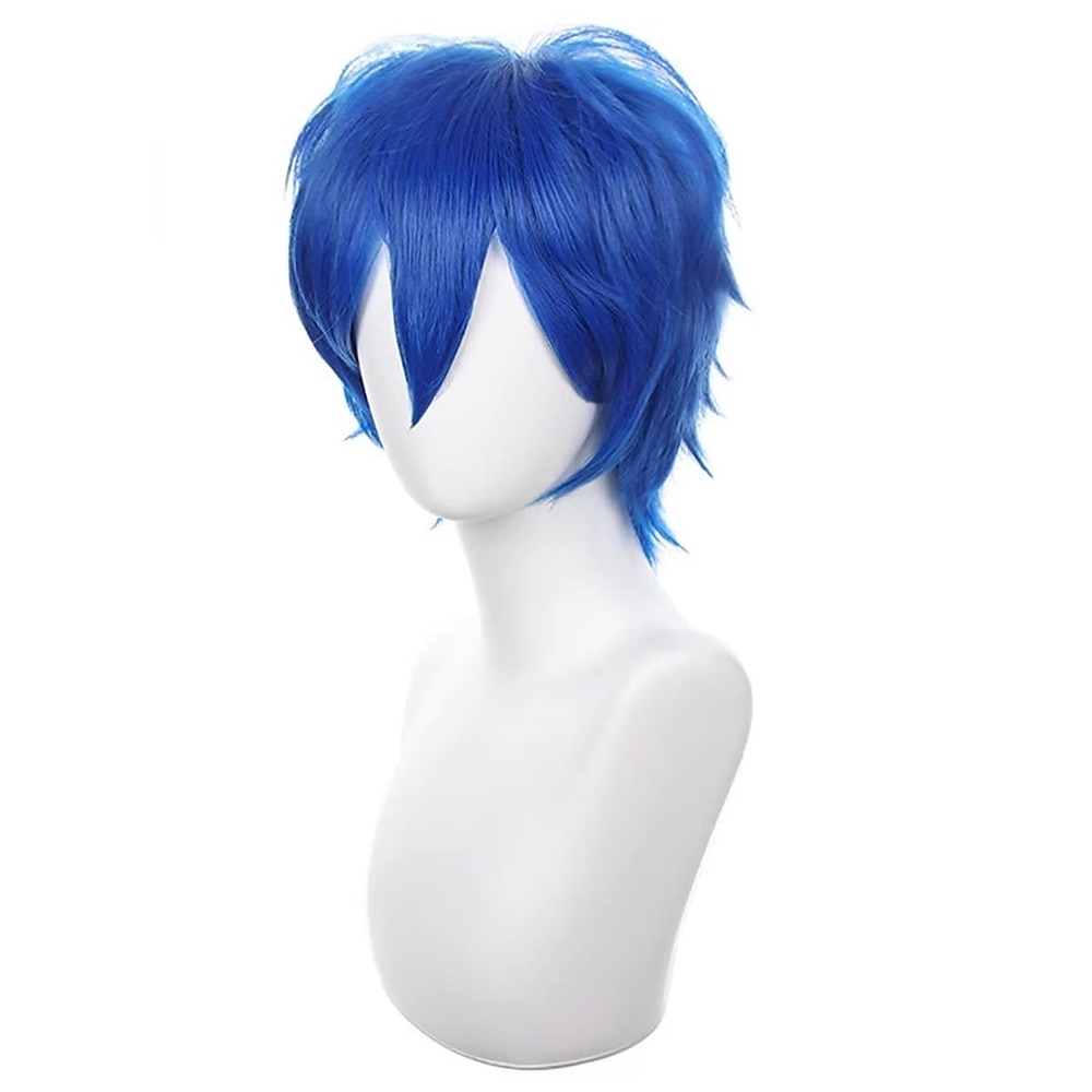 parrucca cosplay verde corta, ispida, soffice, resistente al calore, a strati, capelli sintetici, uomo e donna, parrucca per festa di carnevale del 2026 a $13.99 –P2