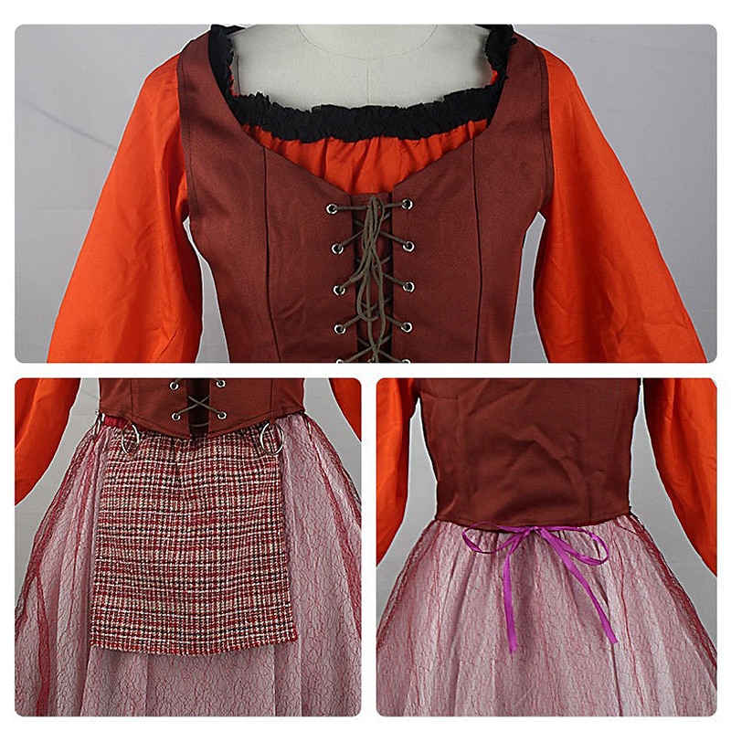 Hokuspokus Hexe Winifred Kleid Umhang Maskerade Cosplay Kostümparty Film Cosplay for Damen Erwachsene Maskerade 2025 - $44.99 –P8