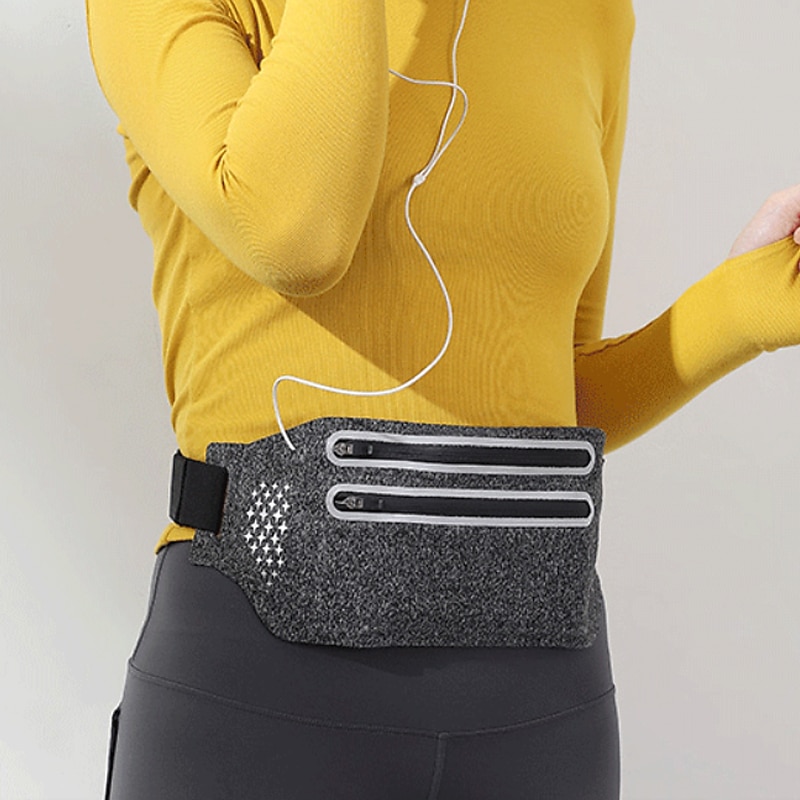 poche de taille ultra-mince en cours d'exécution sport sac banane pack voyage ventre taille ceinture en plein air double fermeture éclair randonnée poche portefeuille ceinture sacs de 2026 ? $8.99 –P2